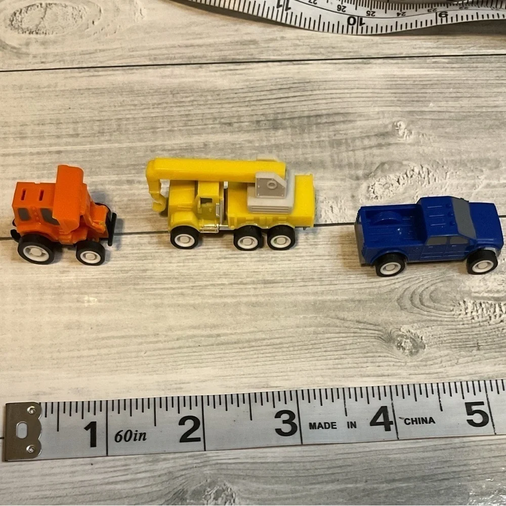 Construction Vehicle Toy Set - Orange, Blue, Yellow lot